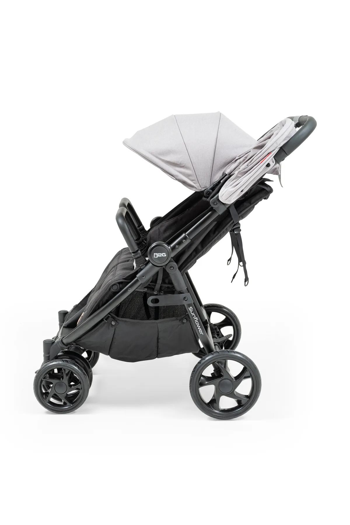 Sunflower%20İkiz%20Puset%20Bebek%20Arabası%20(Tek%20elle%20kapanabilme)%20Gri