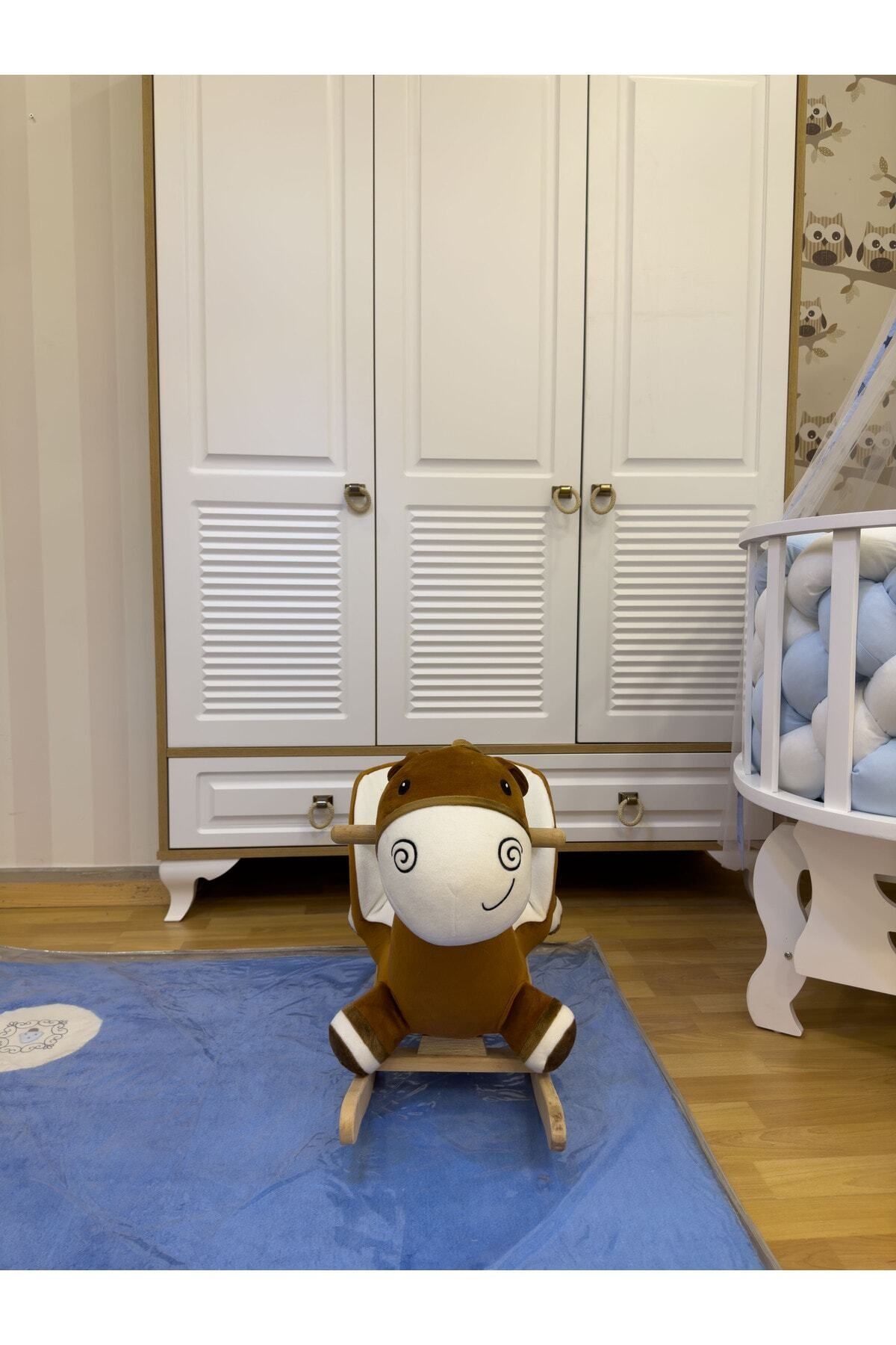 VaVbaby%20Sallanan%20At%20Ahşap%20Peluş%20Yumuşak%20-%20Eşek%20Kahverengi