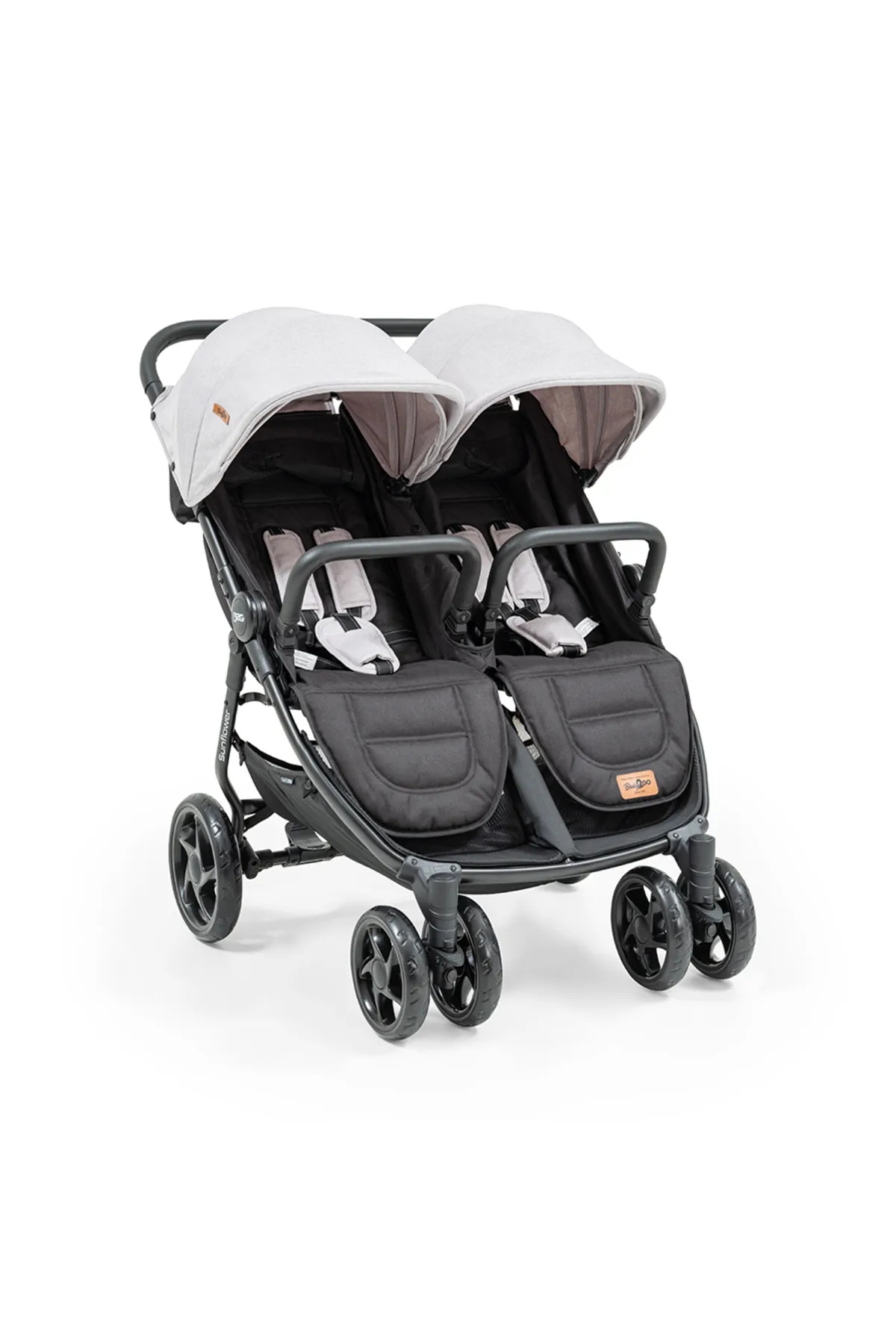 Sunflower%20İkiz%20Puset%20Bebek%20Arabası%20(Tek%20elle%20kapanabilme)%20Gri