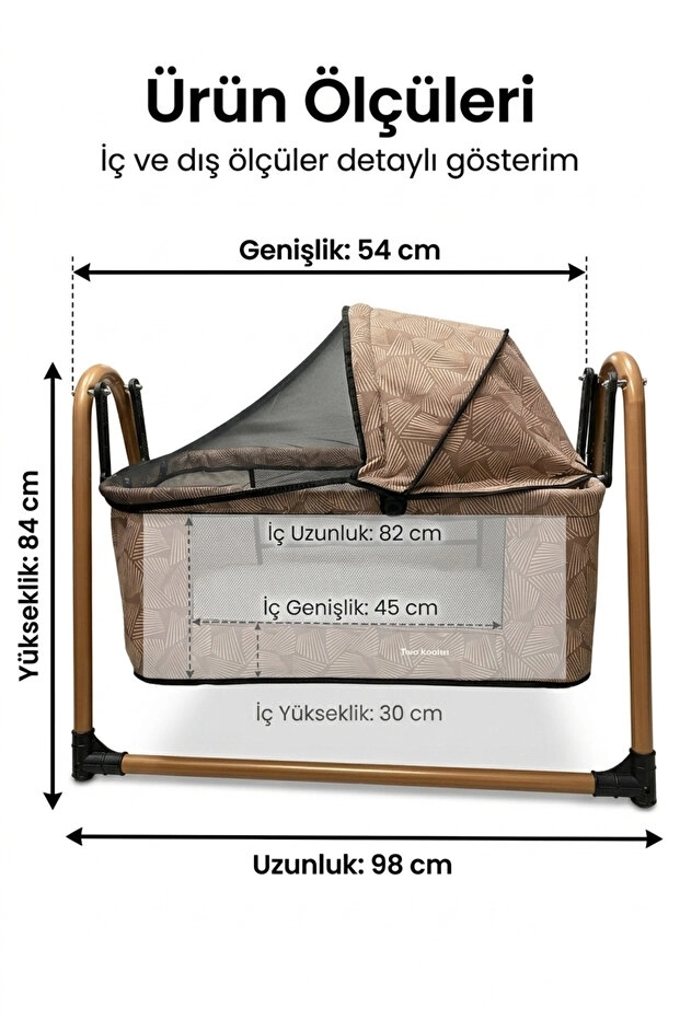 Lüks%20Taşınabilir%20Portatif%20Bebek%20Beşiği%20-%20Cibinlikli%20ve%20Tenteli%20Sallanır%20Anne%20Yanı%20(Kahverengi)