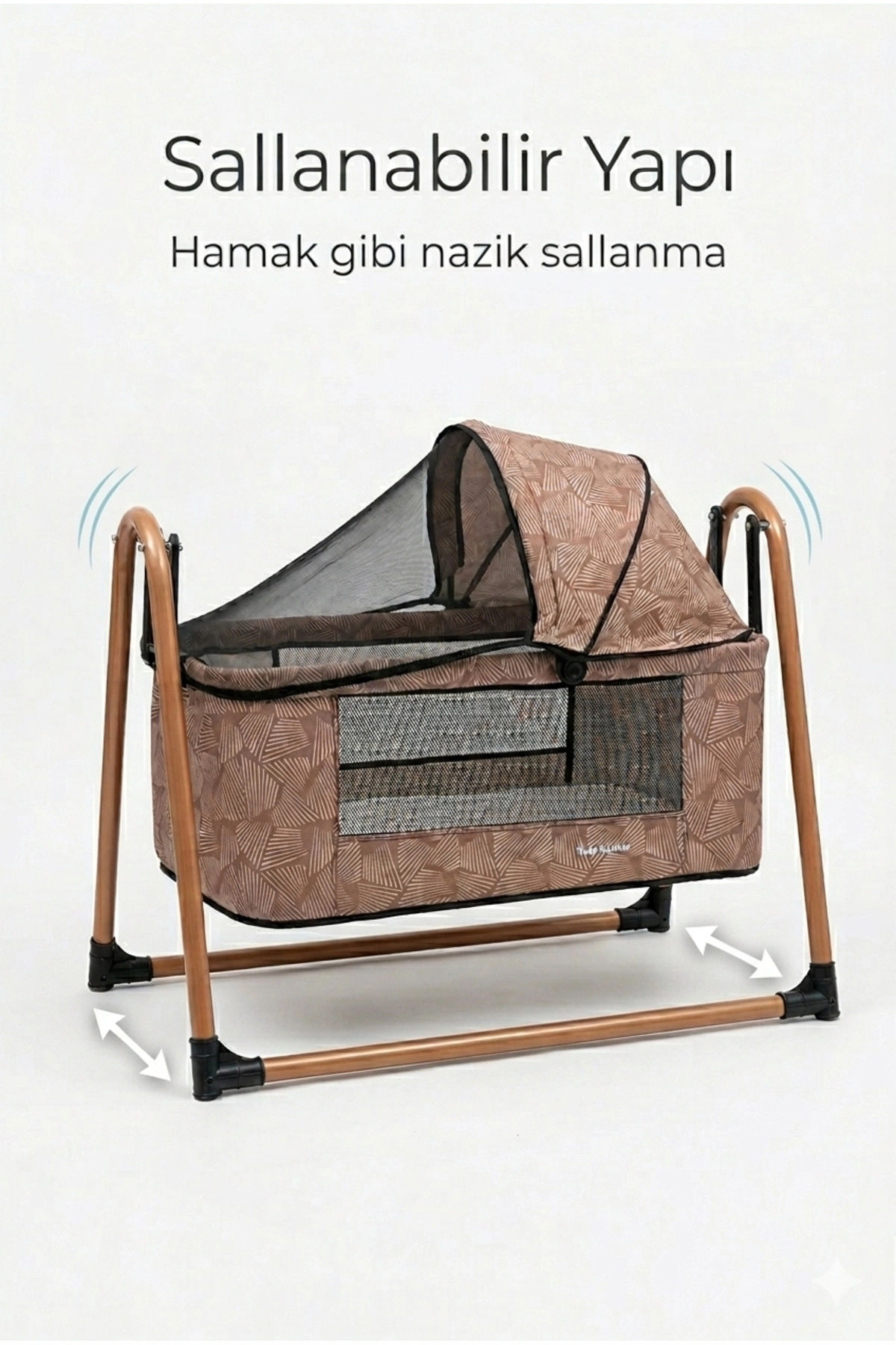 Lüks%20Taşınabilir%20Portatif%20Bebek%20Beşiği%20-%20Cibinlikli%20ve%20Tenteli%20Sallanır%20Anne%20Yanı%20(Kahverengi)