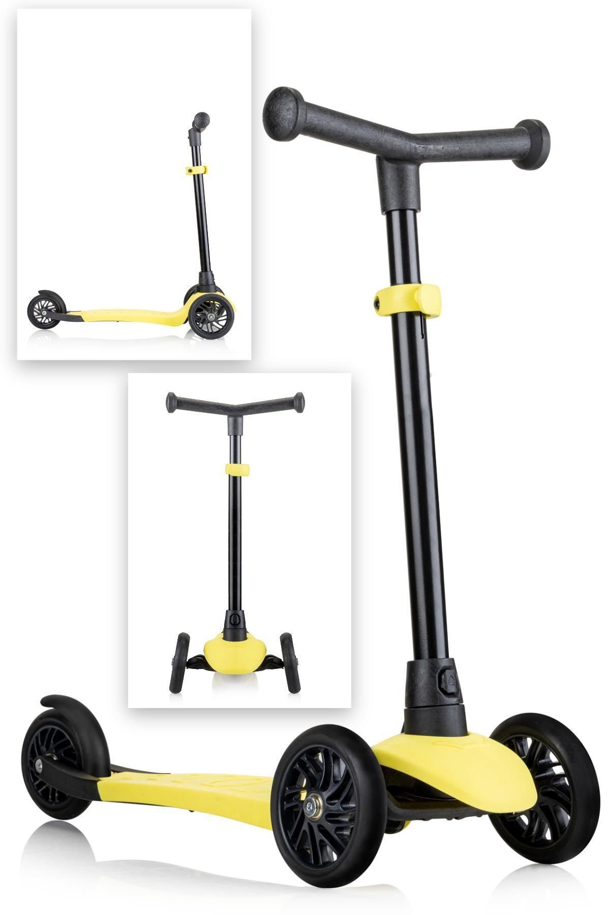VaVbaby%203%20Tekerli%20Yükseklik%20Ayarlı%20Ziply%20Scooter%20Sarı