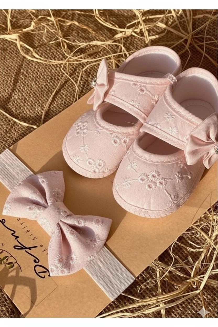 VaVbaby%20Kız%20Bebek%20Fiyonklu%20Yenidoğan%20Bebek%20Ayakkabısı%20-%20Mevlüt%20Ayakkabısı%20Pembe