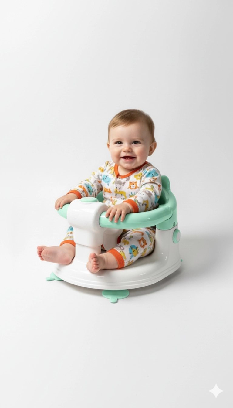 VaVbaby%20Önden%20Açılır%20Bebek%20Banyo%20&%20Bebek%20Mama%20Oturağı%20Mint%20Yeşili