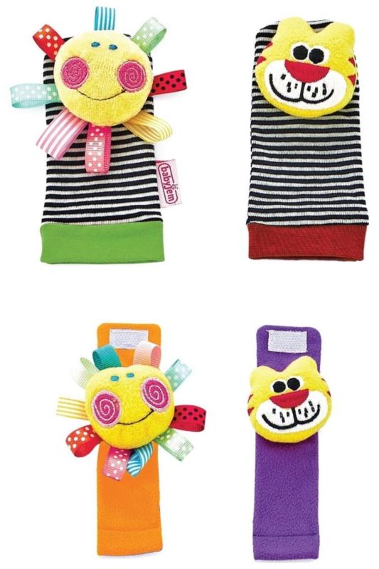 Babyjem%20Çıngıraklı%20Çorap%20ve%20Bileklik%20Karışık%20Desen
