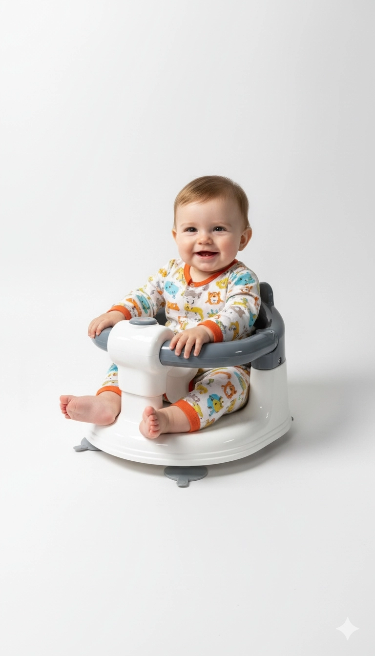 VaVbaby%20Önden%20Açılır%20Bebek%20Banyo%20&%20Bebek%20Mama%20Oturağı%20Gri