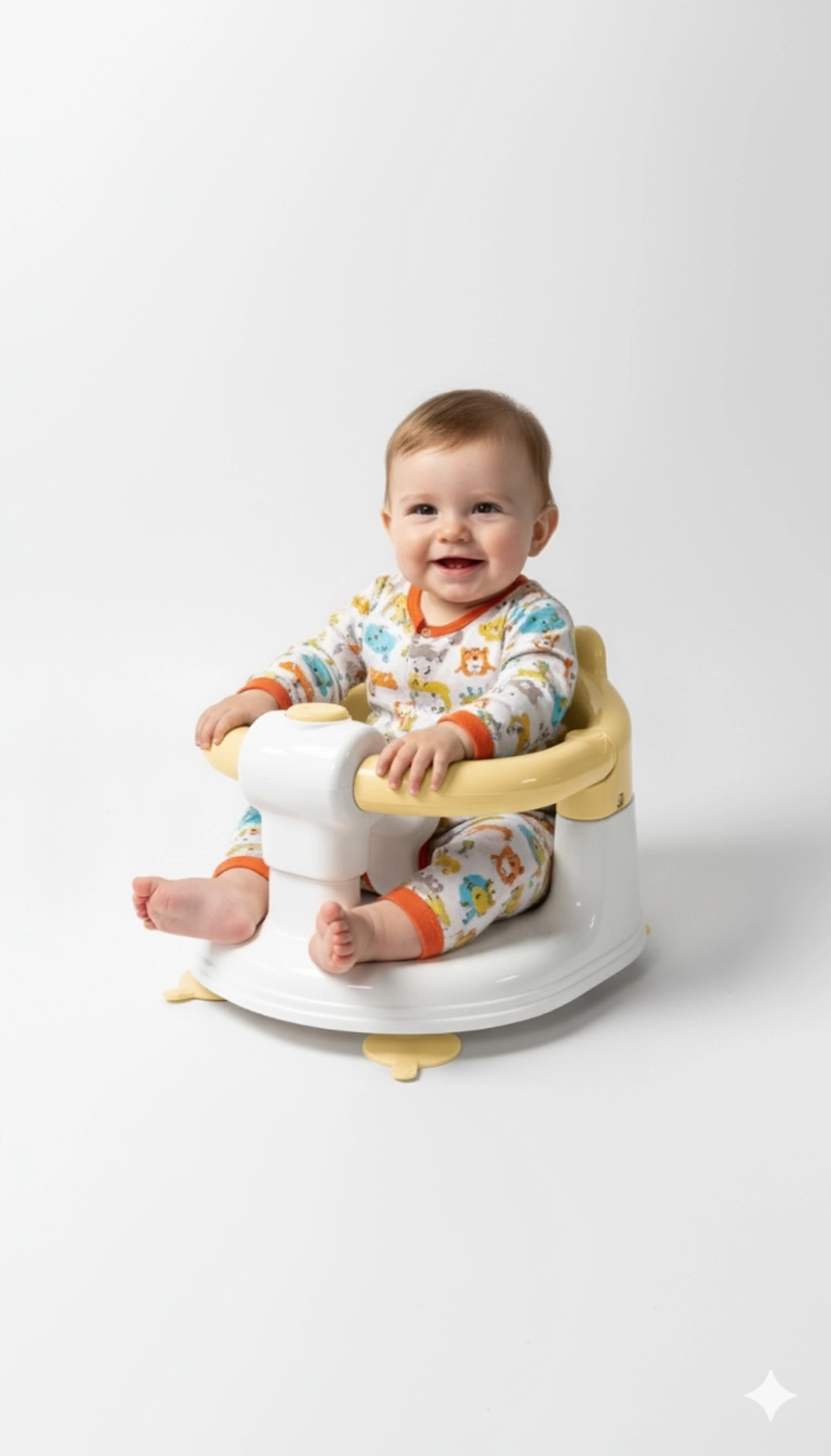 VaVbaby%20Önden%20Açılır%20Bebek%20Banyo%20&%20Bebek%20Mama%20Oturağı%20Sarı
