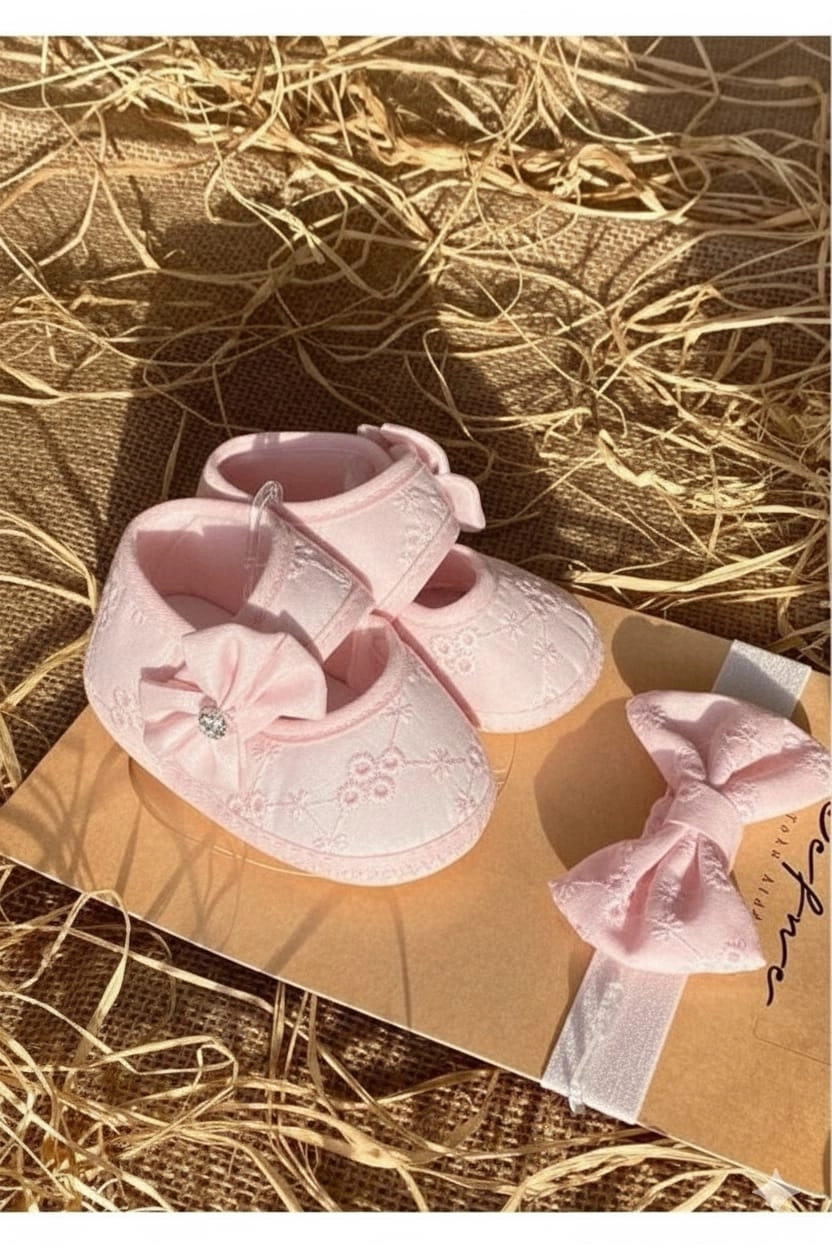 VaVbaby%20Kız%20Bebek%20Fiyonklu%20Yenidoğan%20Bebek%20Ayakkabısı%20-%20Mevlüt%20Ayakkabısı%20Pembe