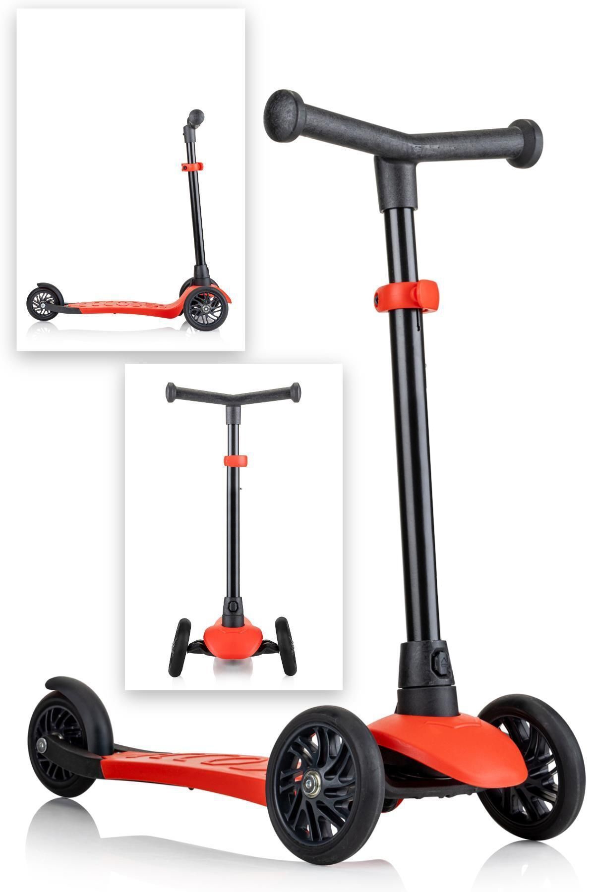 VaVbaby%203%20Tekerli%20Yükseklik%20Ayarlı%20Ziply%20Scooter%20Kırmızı