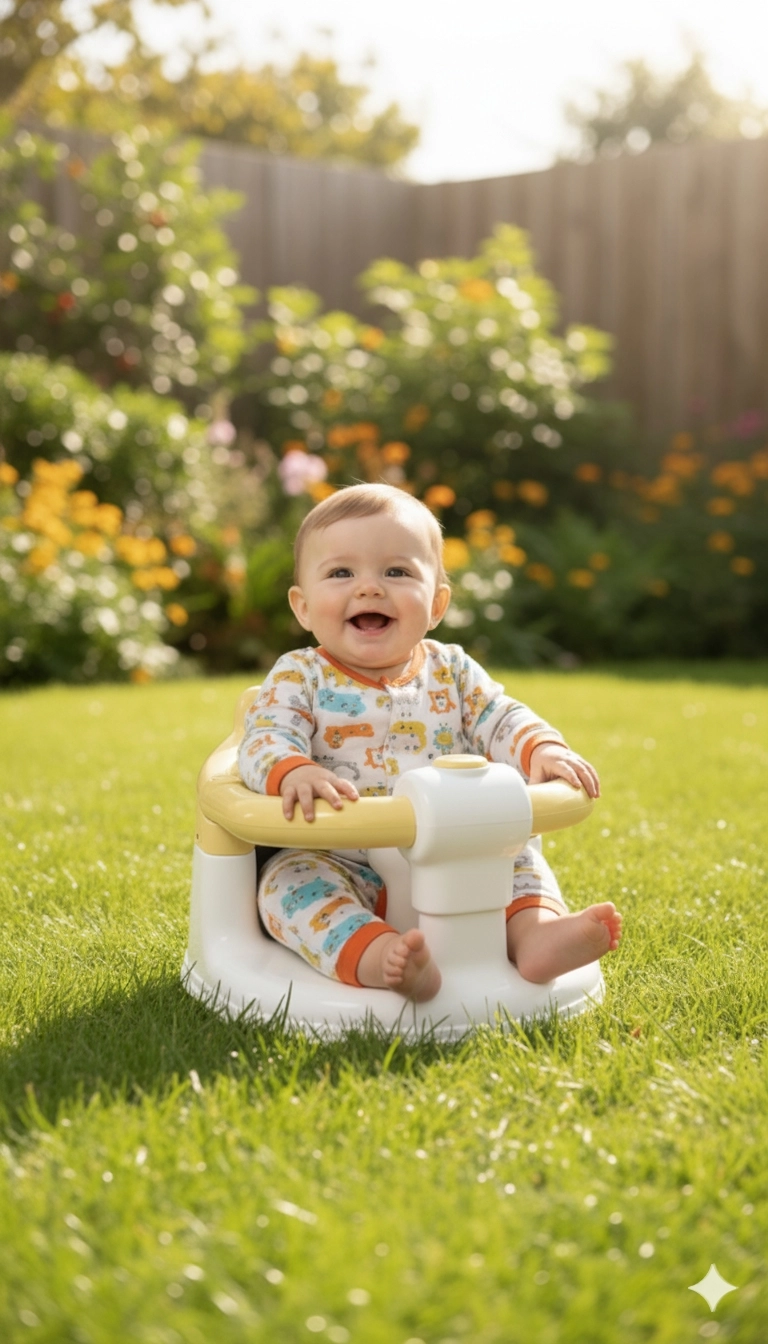VaVbaby%20Önden%20Açılır%20Bebek%20Banyo%20&%20Bebek%20Mama%20Oturağı%20Sarı