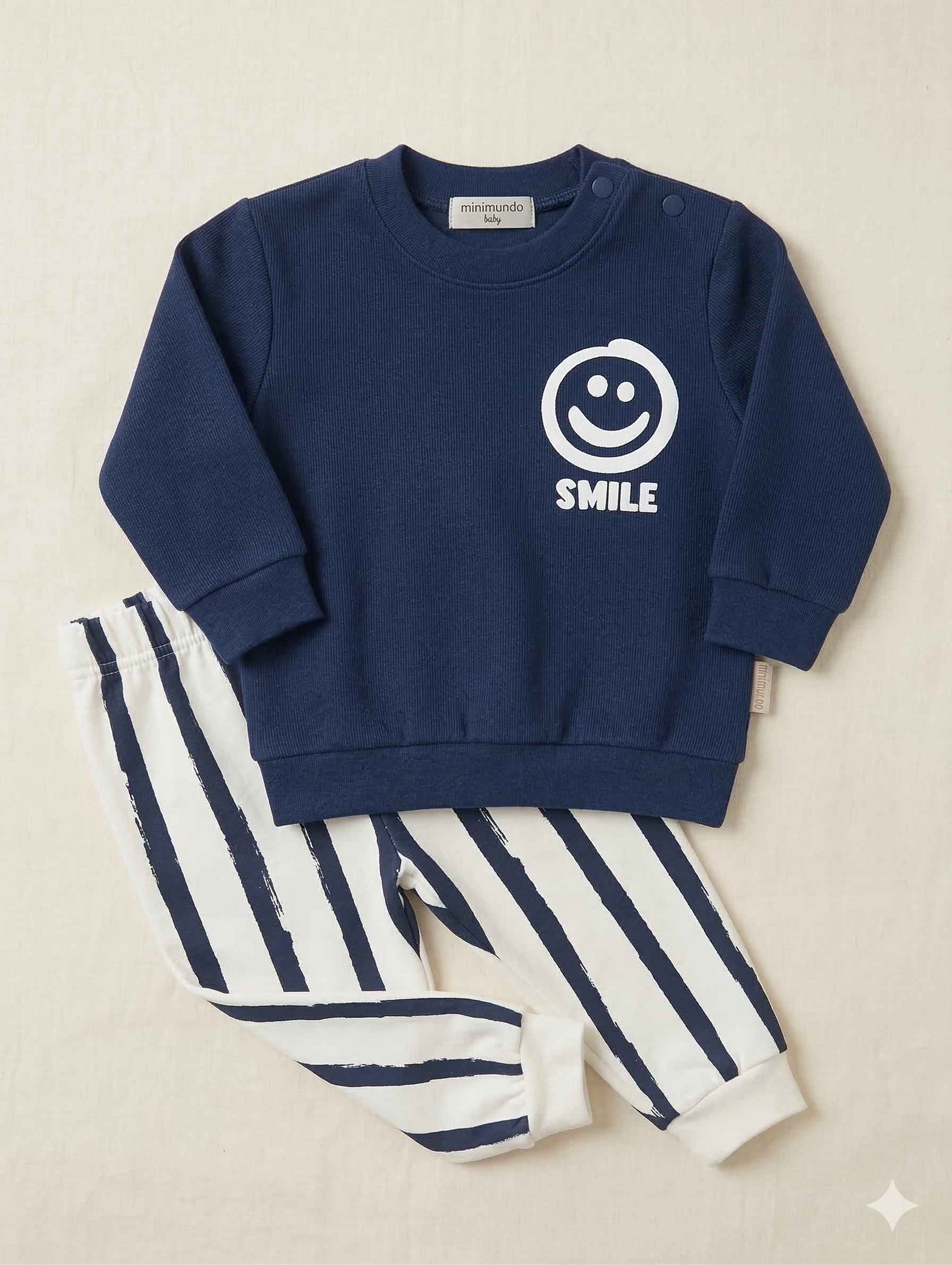 Erkek%20Bebek%20Smile%20Baskılı%20Lacivert%20Alt%20Üst%20Takım%20Lacivert