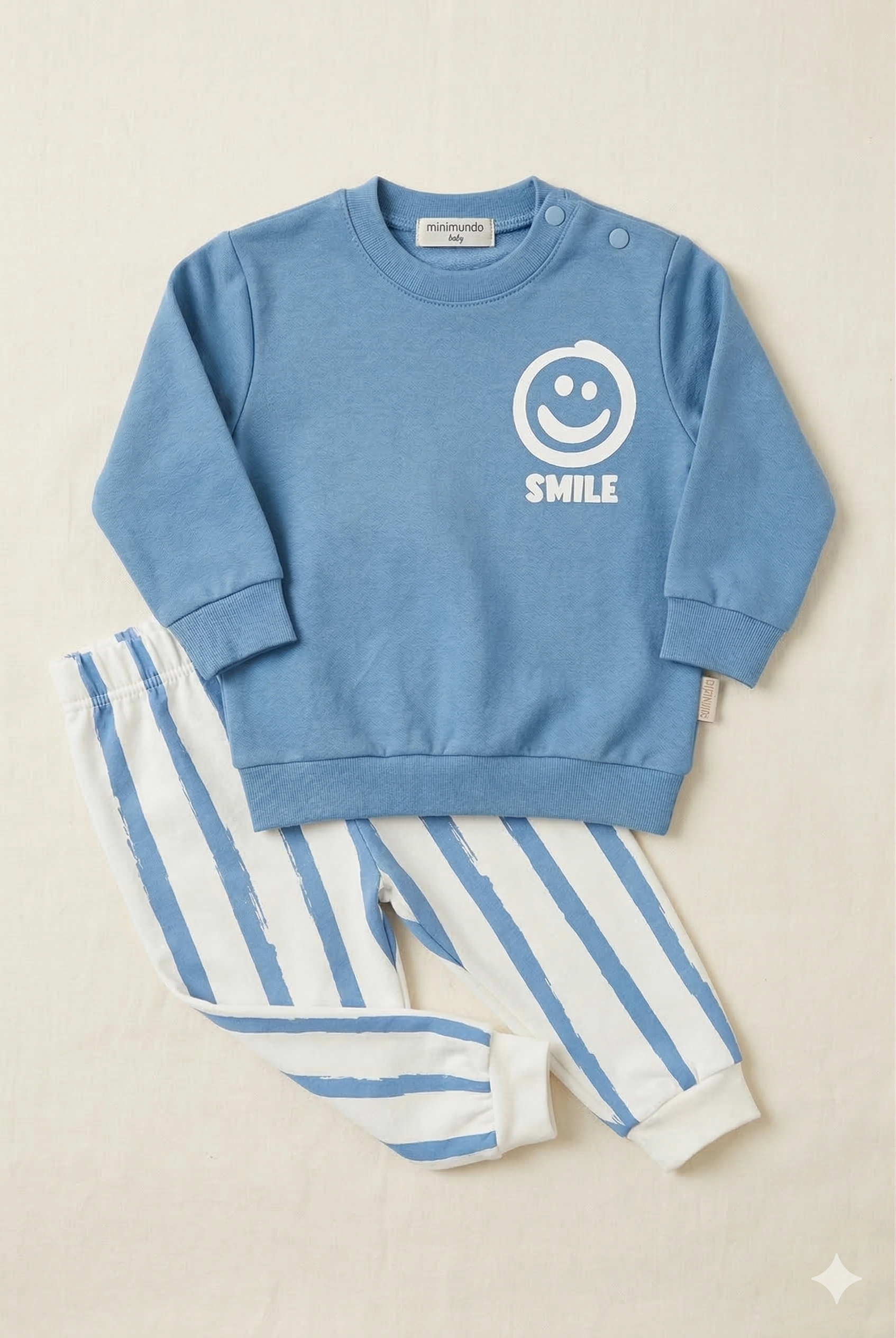Erkek%20Bebek%20Smile%20Baskılı%20Lacivert%20Alt%20Üst%20Takım%20Mavi