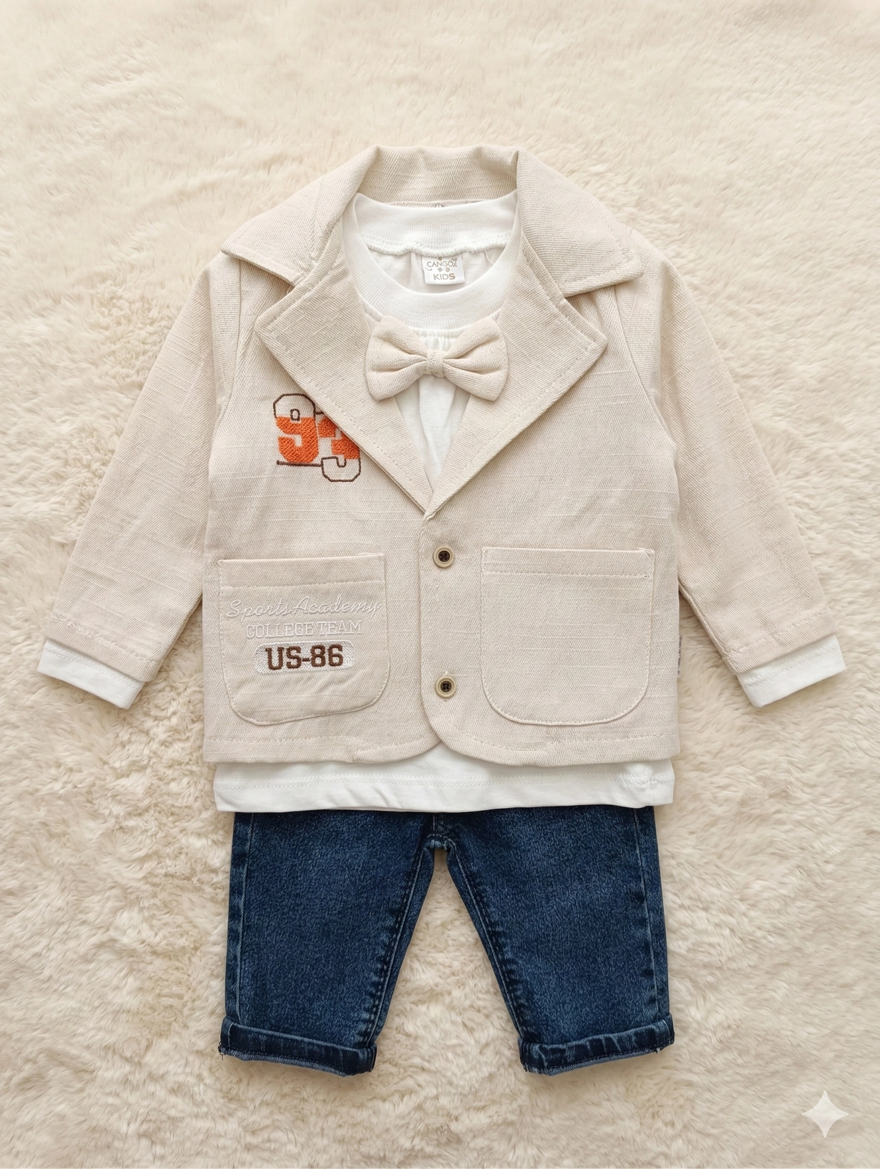 Erkek%20Bebek%20Blazer%20Ceketli%20Kot%20Pantolonlu%203’lü%20Takım