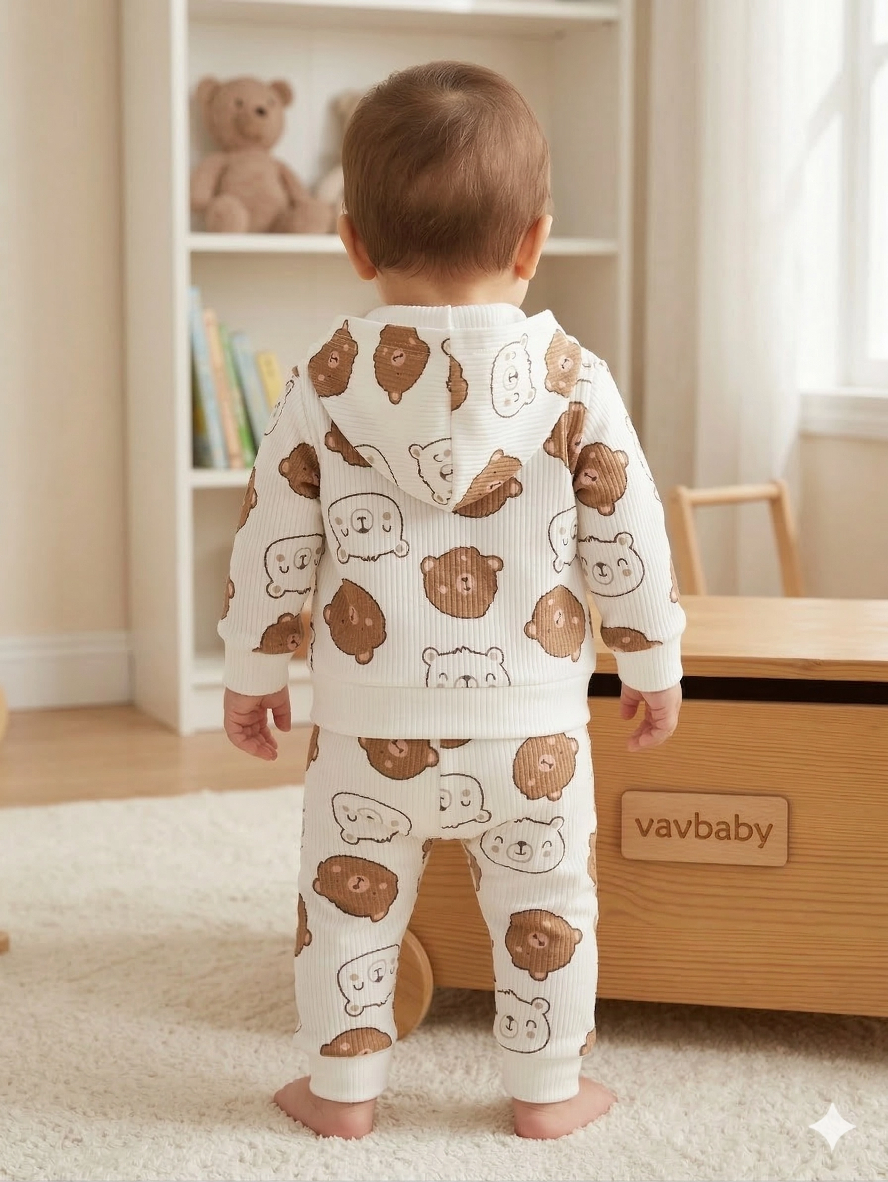 Ayıcık%20Desenli%203’lü%20Bebek%20Takımı%20-%20Kapüşonlu%20Hırka,%20Zıbın%20Body%20ve%20Alt%20Pijama%20Seti%20Kahverengi