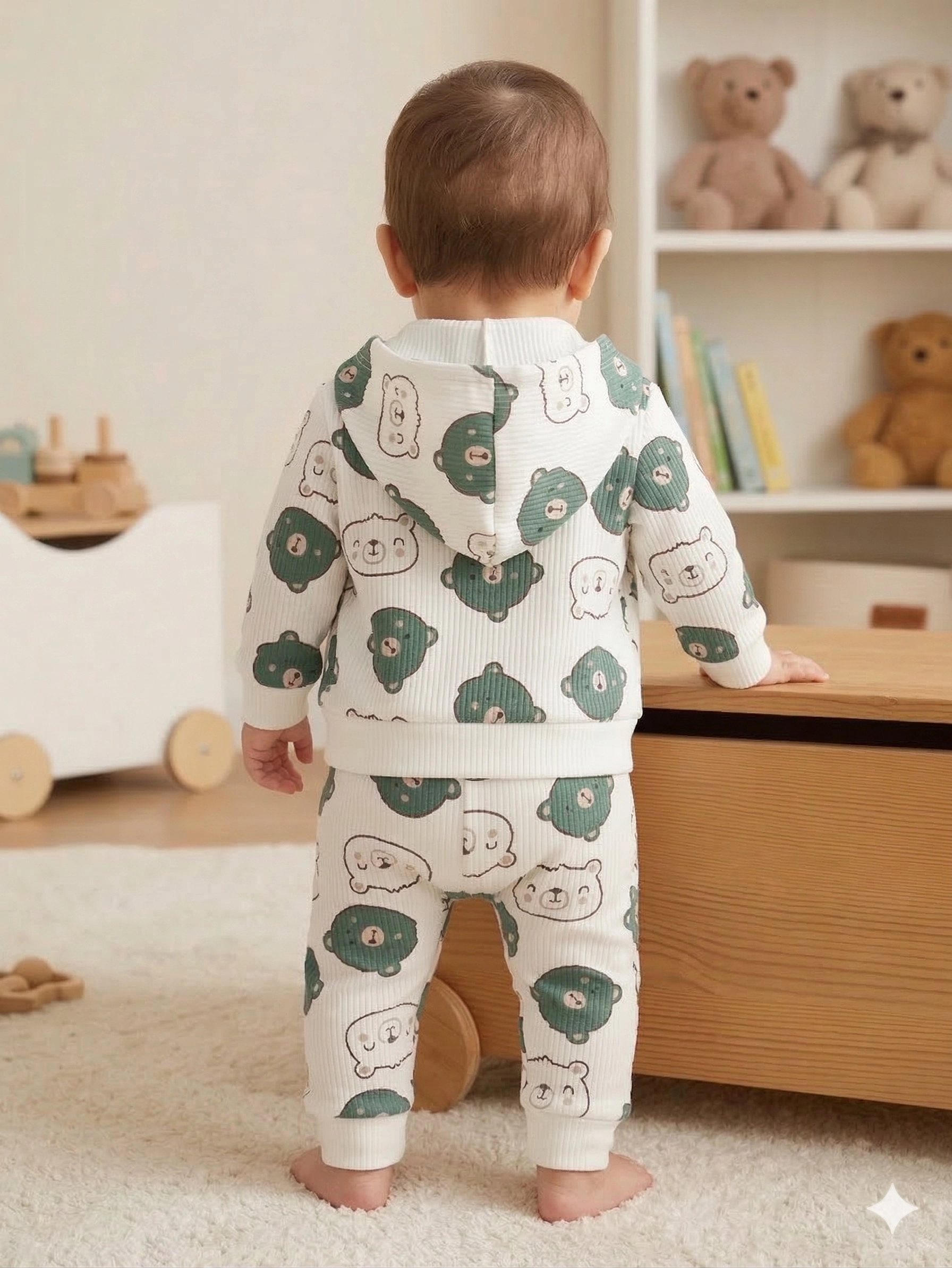 Ayıcık%20Desenli%203’lü%20Bebek%20Takımı%20-%20Kapüşonlu%20Hırka,%20Zıbın%20Body%20ve%20Alt%20Pijama%20Seti%20Yeşil