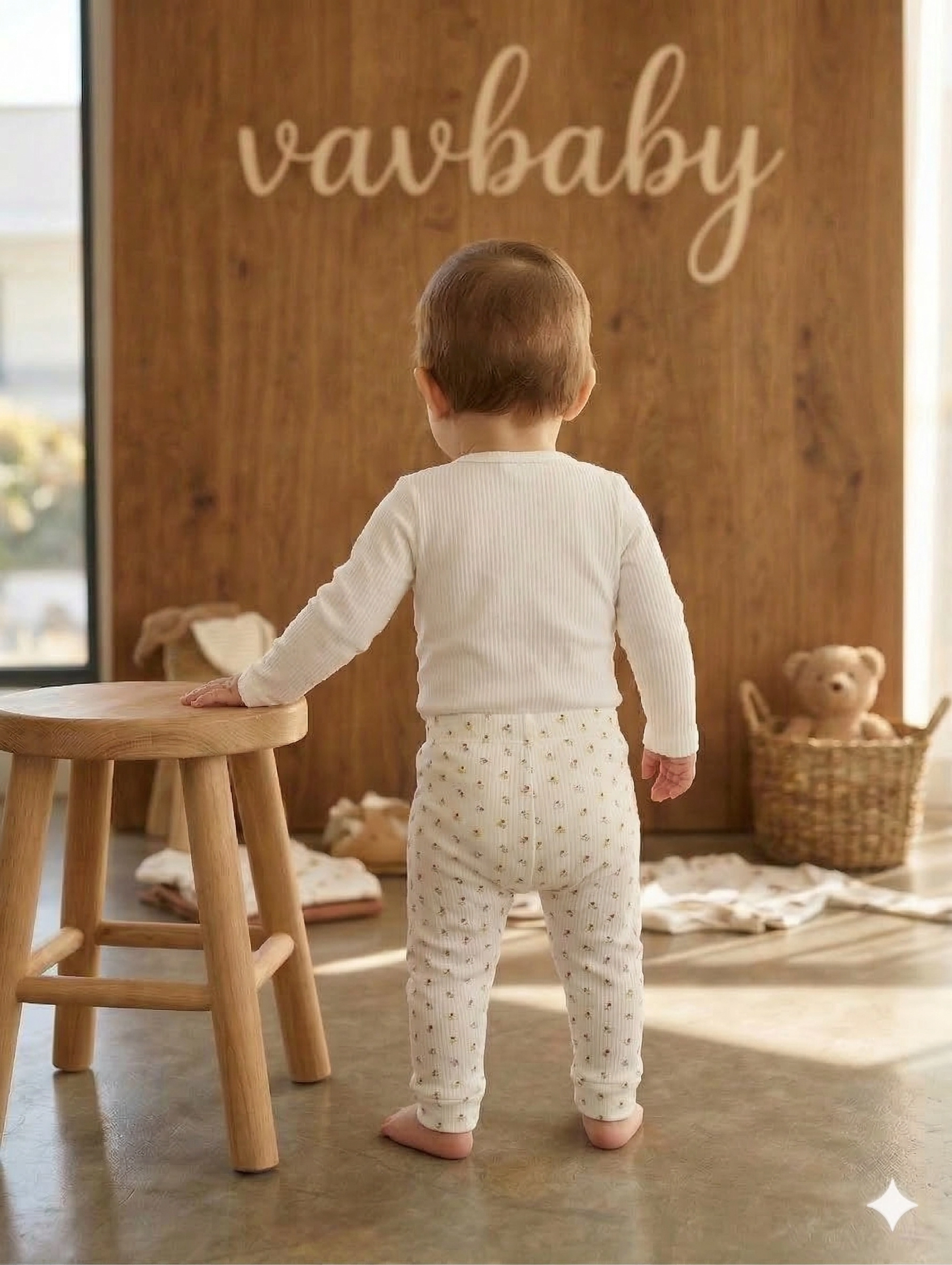 Vavbaby%202li%20Desenli%20%100%20Pamuklu%20Kız%20Bebek%20Body%20Pantolon%20Takım-Lale