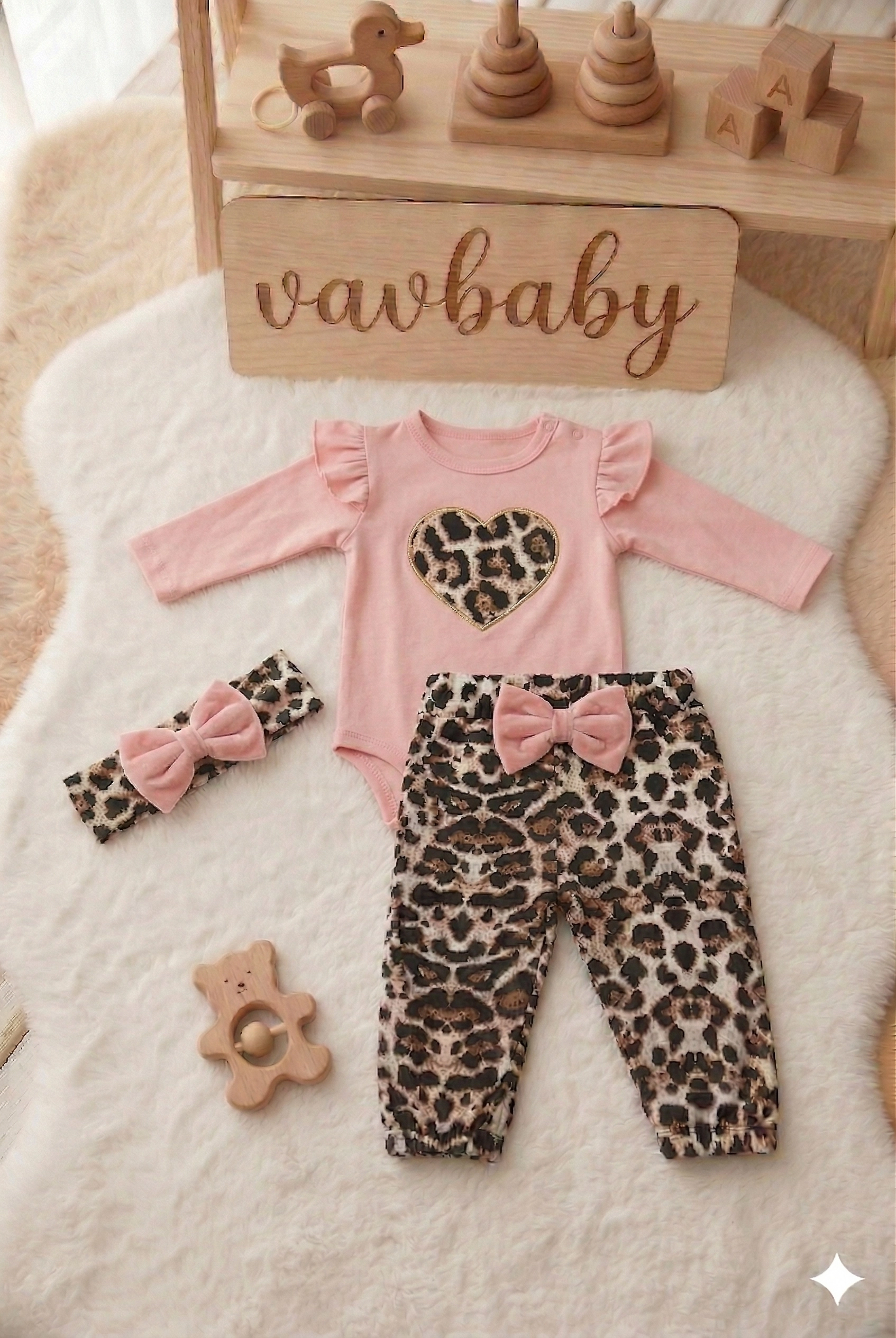 Kız%20Bebek%20Leopar%20Desenli%20ÇıtÇıt%20Zıbın%20Model%20Kalp%20Figürlü%20Bandanalı%203’lü%20Takımı