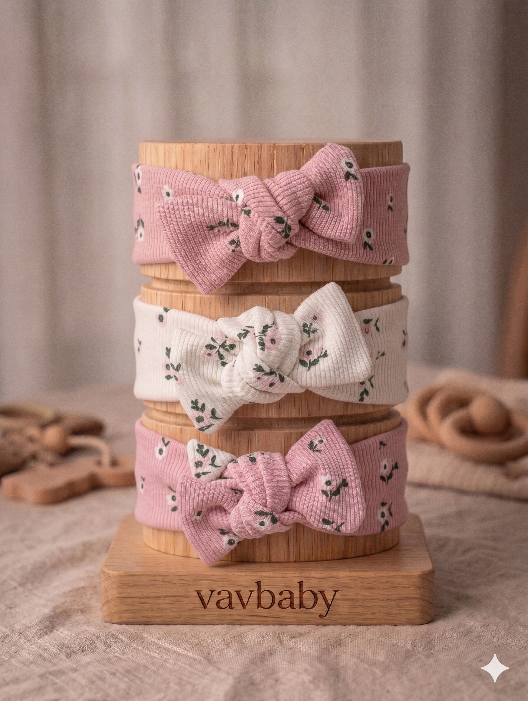 Kız%20Bebek%203’lü%20Ribana%20Fiyonklu%20Bandana%20Seti%20-%20Pembe
