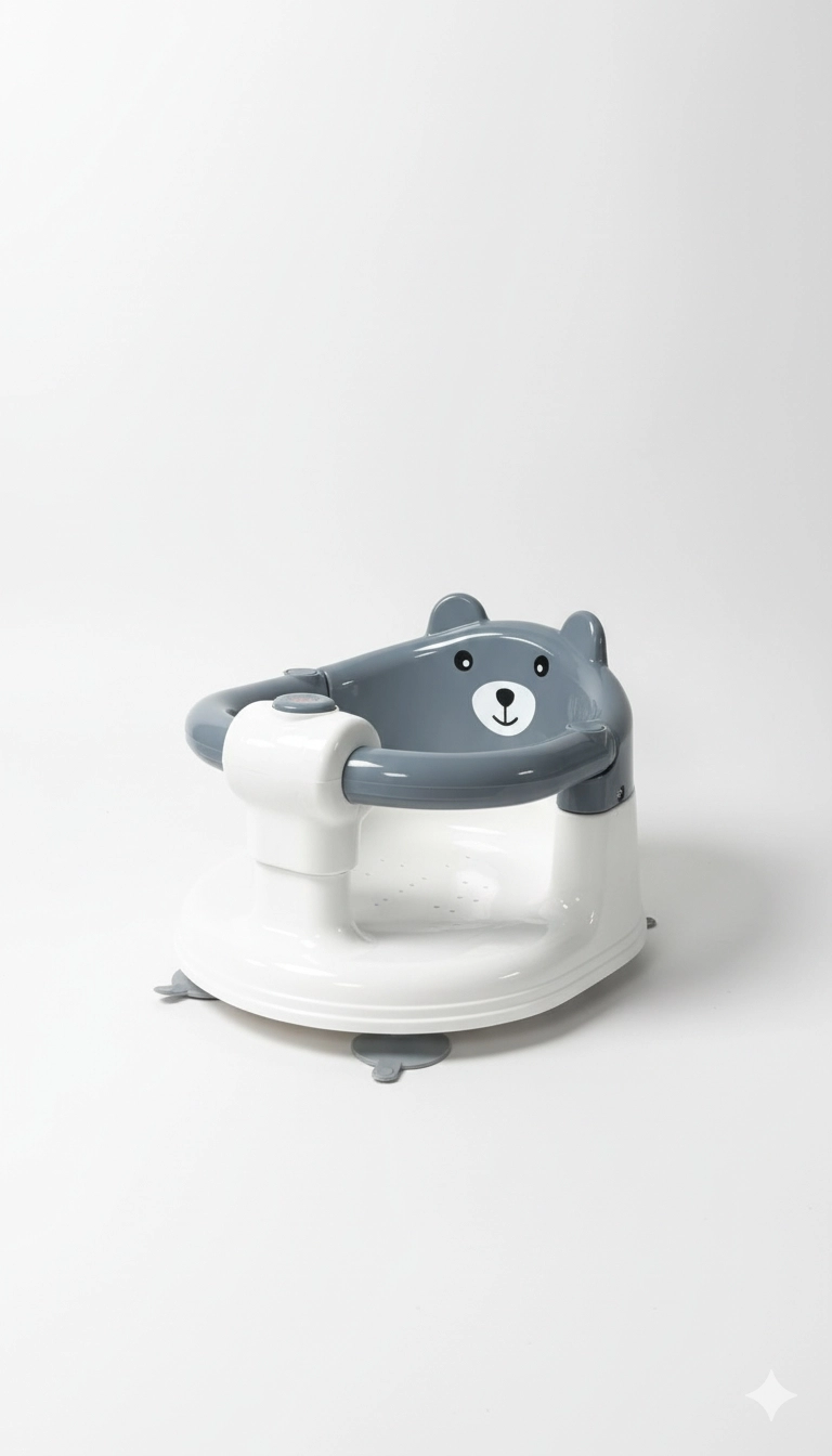 VaVbaby%20Önden%20Açılır%20Bebek%20Banyo%20&%20Bebek%20Mama%20Oturağı%20Gri
