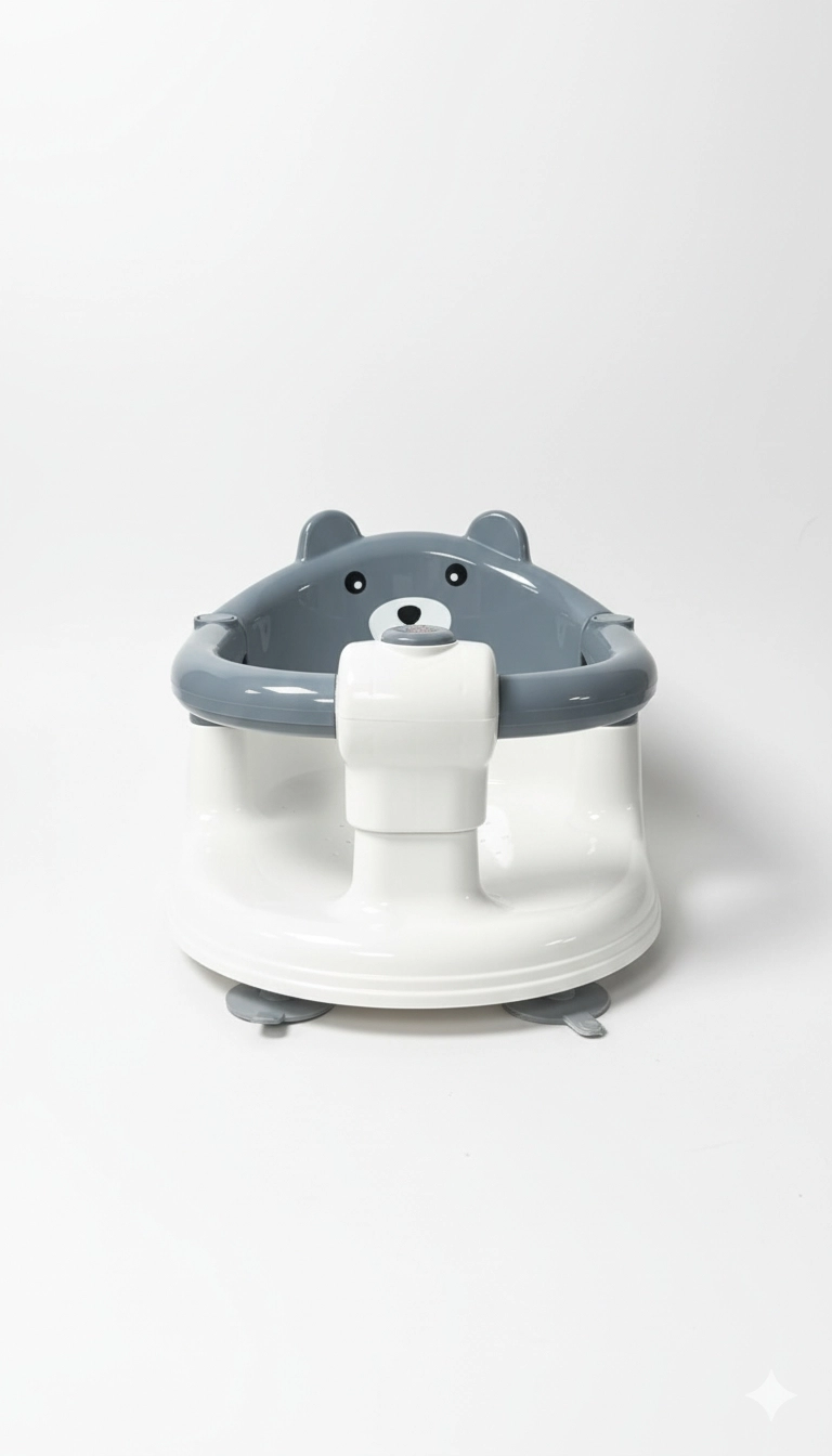 VaVbaby%20Önden%20Açılır%20Bebek%20Banyo%20&%20Bebek%20Mama%20Oturağı%20Gri