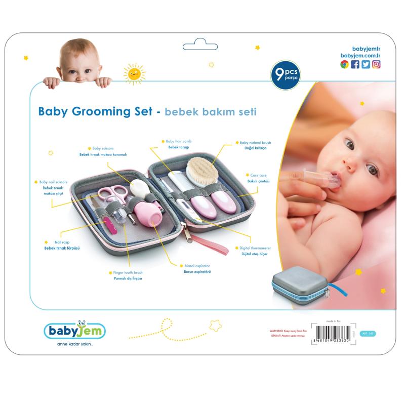 Babyjem%20Bebek%20Bakım%20Seti%209%20Parça%20Mavi