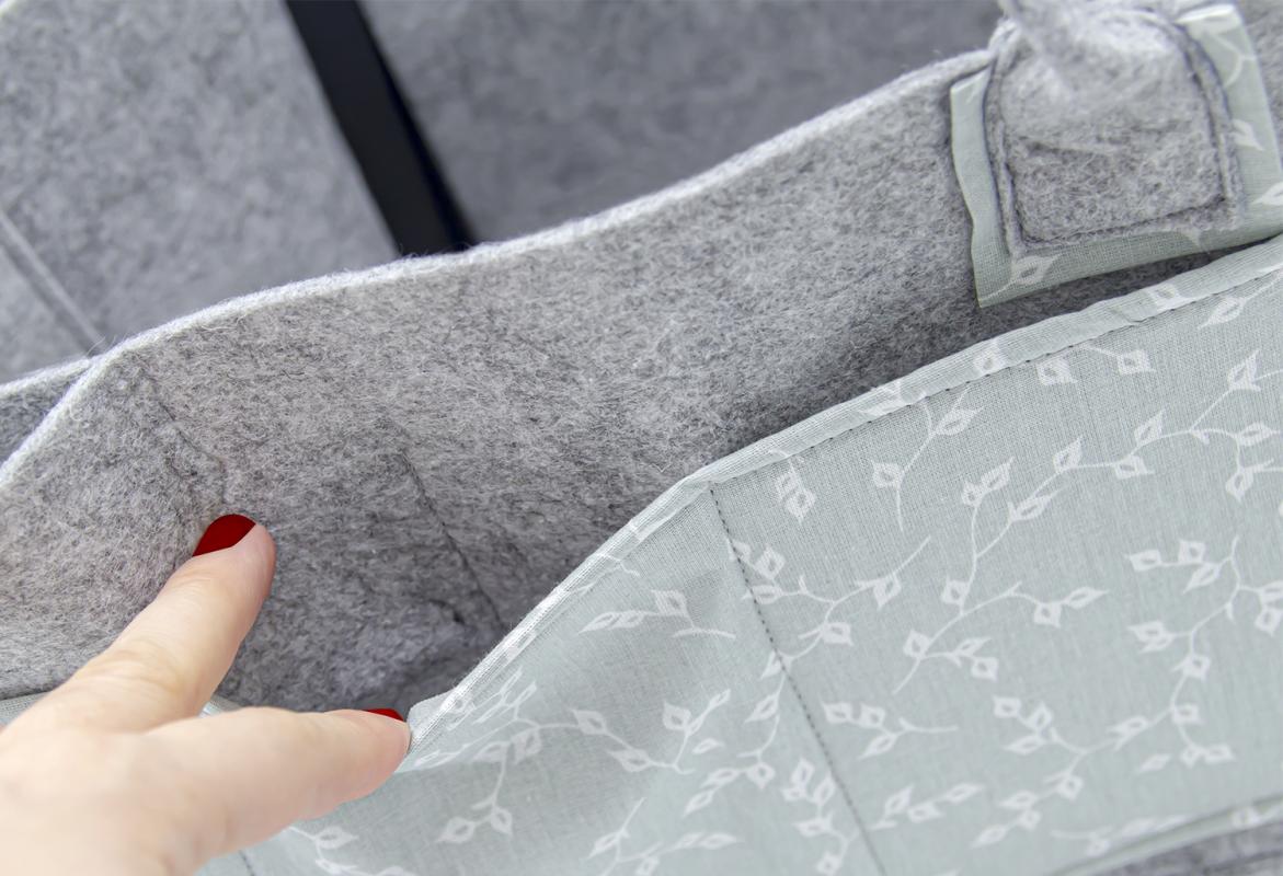 Babyjem%20Keçe%20Anne%20Bebek%20Bakım%20Çantası%20Yeşil%20Çiçek