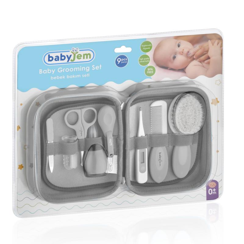 Babyjem%20Bebek%20Bakım%20Seti%209%20Parça%20Gri