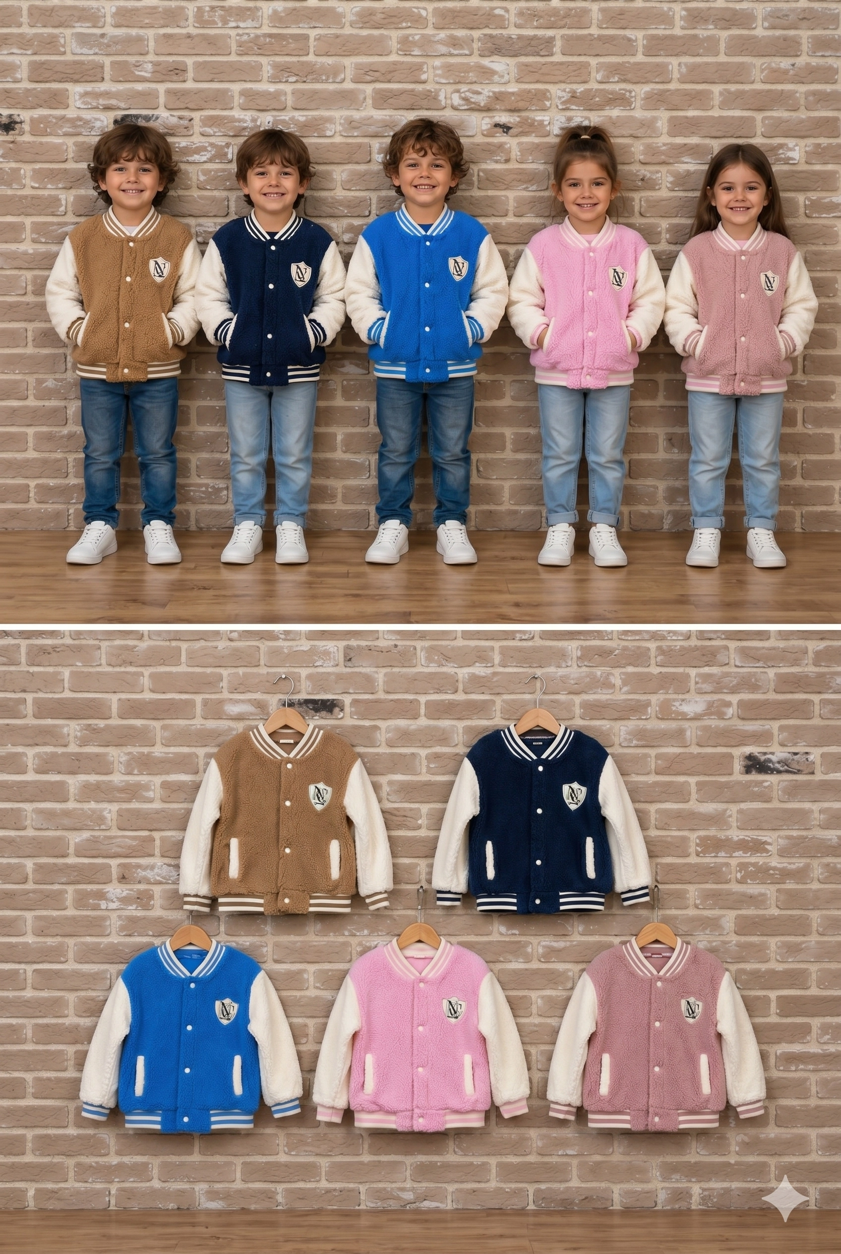 Çocuk%20Welsoft%20Kolej%20Model%20Peluş%20Tek%20Ceket-Lacivert