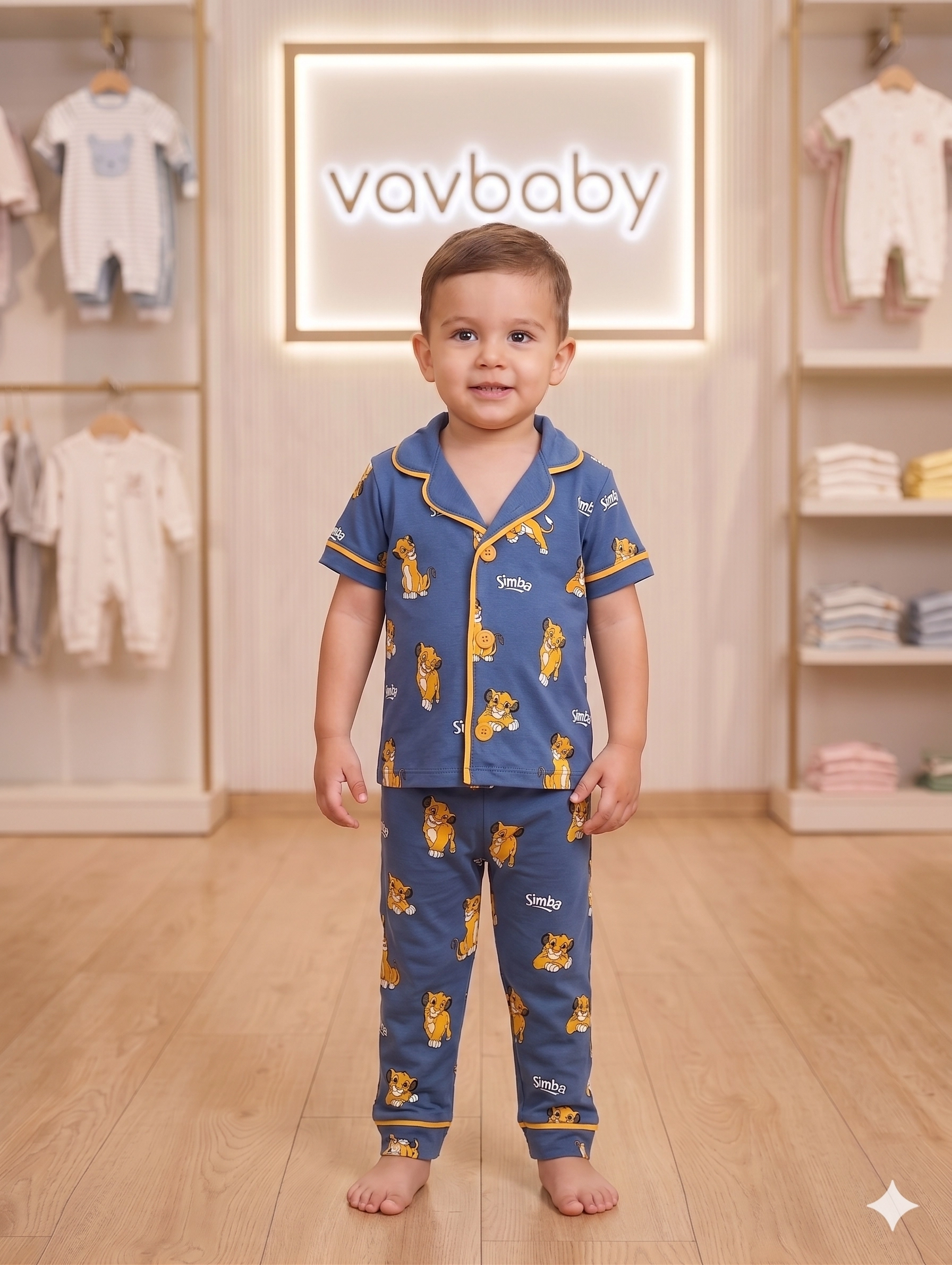 %20Pamuklu%20Kruvaze%20Yaka%20Önden%20Düğmeli%20Aslan%20Kral%20Desenli%20Mevsimlik%20Alt%20Üst%20Pijama%20Takım%20(Mavi)