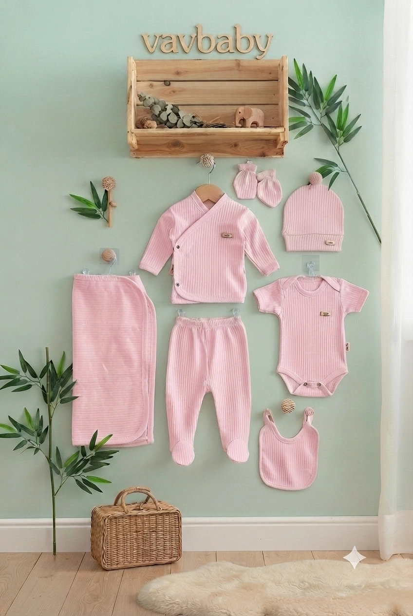 Raporlu%207%20Li%20Zıbın%20Takımı%20-%20Hastane%20Çıkışı%20Pembe
