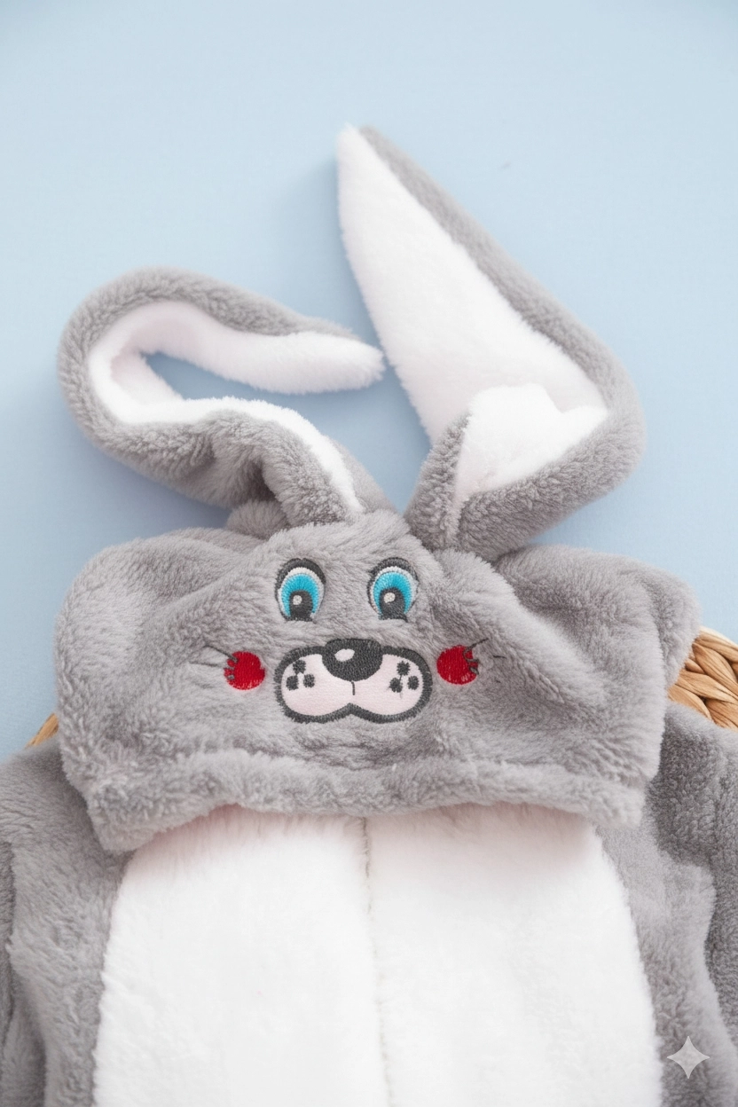 Welsoft%20Unisex%20Fermuarlı%20Peluş%20Kışlık%20Bebek%20Uyku%20Tulumu%20Çocuk%20Tulumu%20ve%20Kostümü%20Tavşan