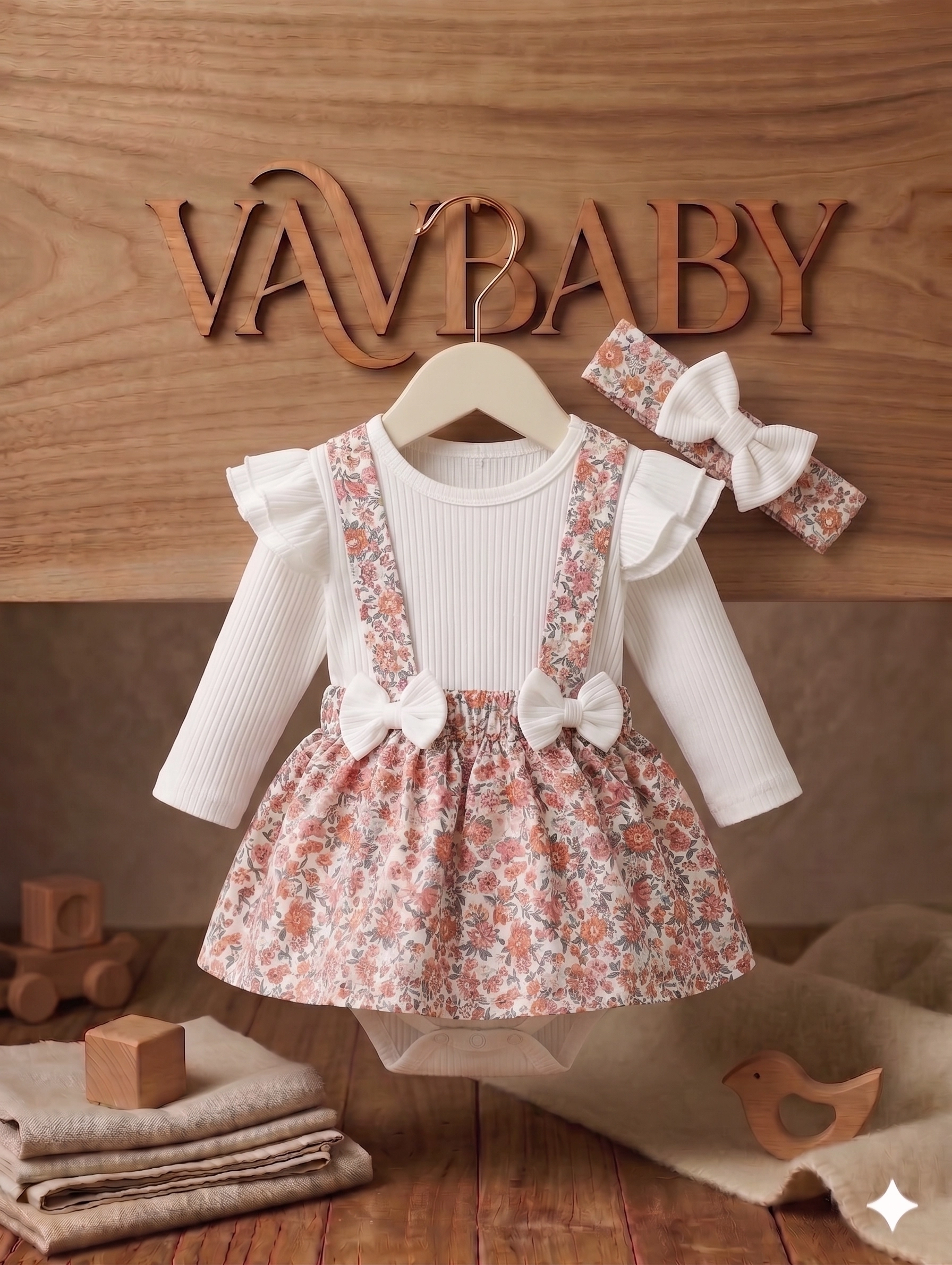 Kız%20Bebek%20Çiçek%20Desenli%20Bandanalı%20Uzun%20Kollu%20Askılı%20Jile%20Elbise%20ve%20Çıt%20Çıt%20Body%20Takımı