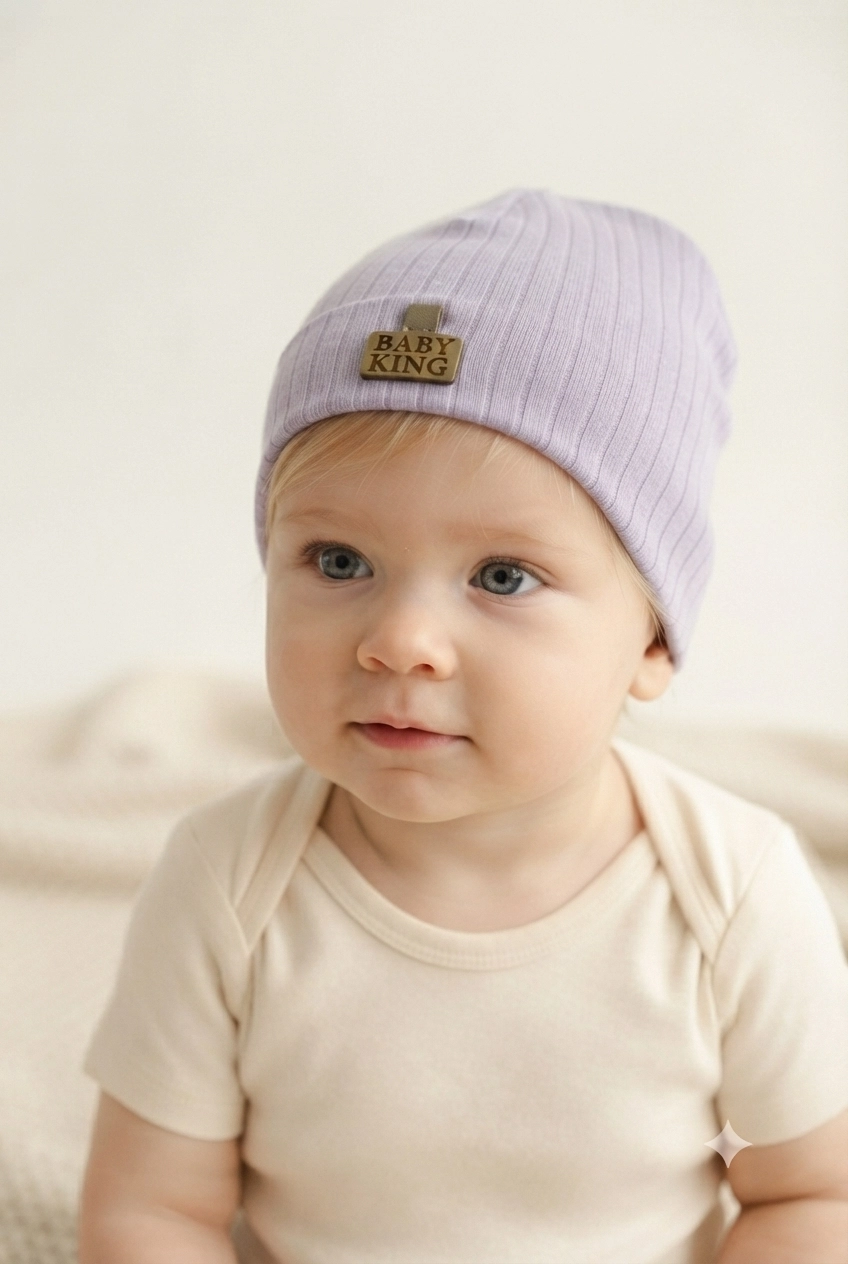 Organik%20Pamuklu,%20Yumuşak%20Dokulu,%20Ribanalı%20Düz%20Model%203’lü%20Set%20Unisex%20Bebek%20Şapkası%20(Mor-Fuşya-Gri)
