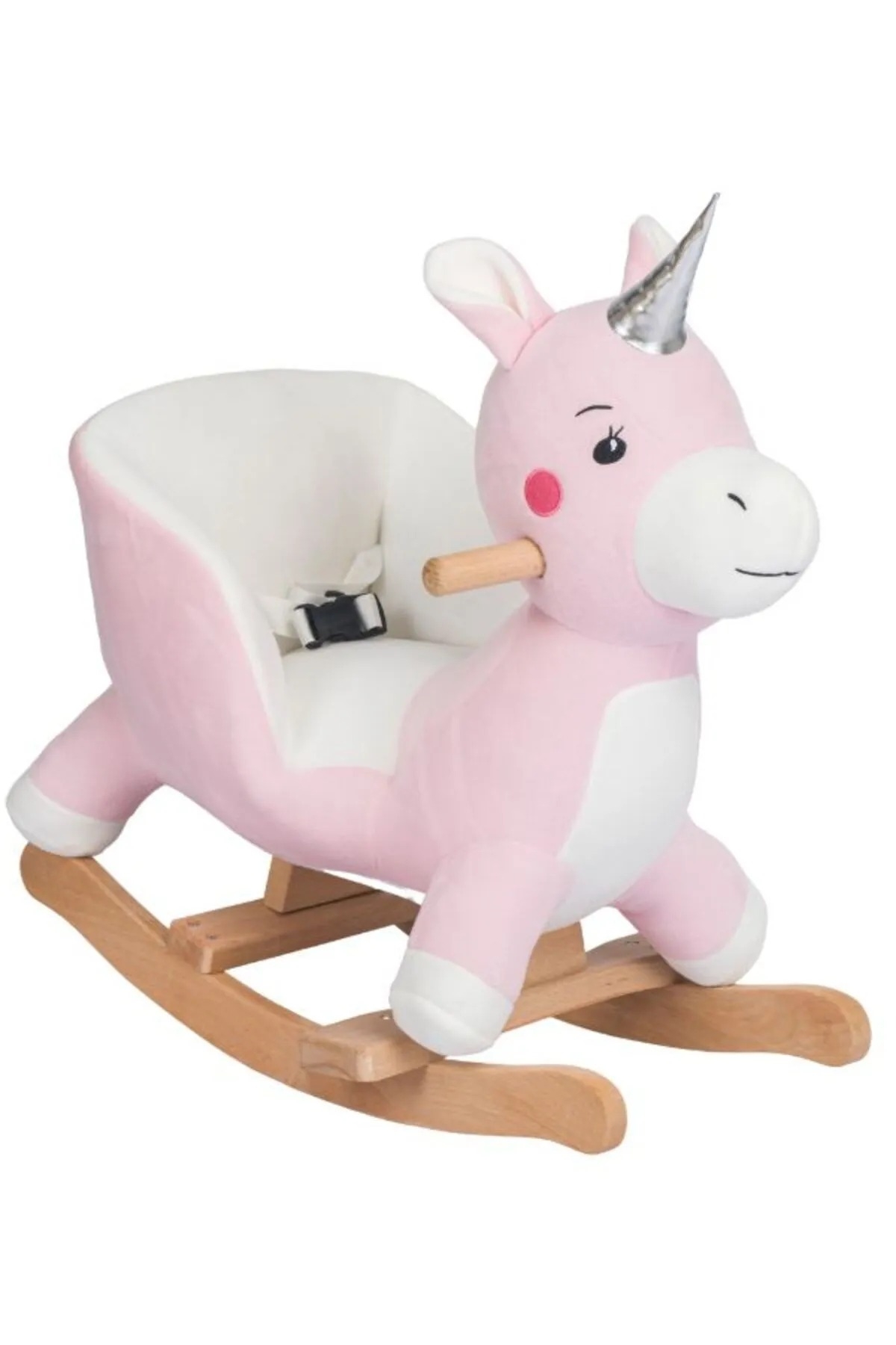 VaVbaby%20Sallanan%20At%20Ahşap%20Peluş%20Yumuşak%20-%20Unicorn%20Fuşya