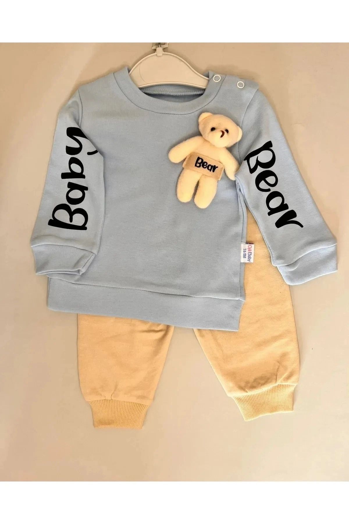 VaVbaby%20Ayıcıklı%20Bebek%20Penye%20Takım%20Bebek%20Pijama%20Takımı