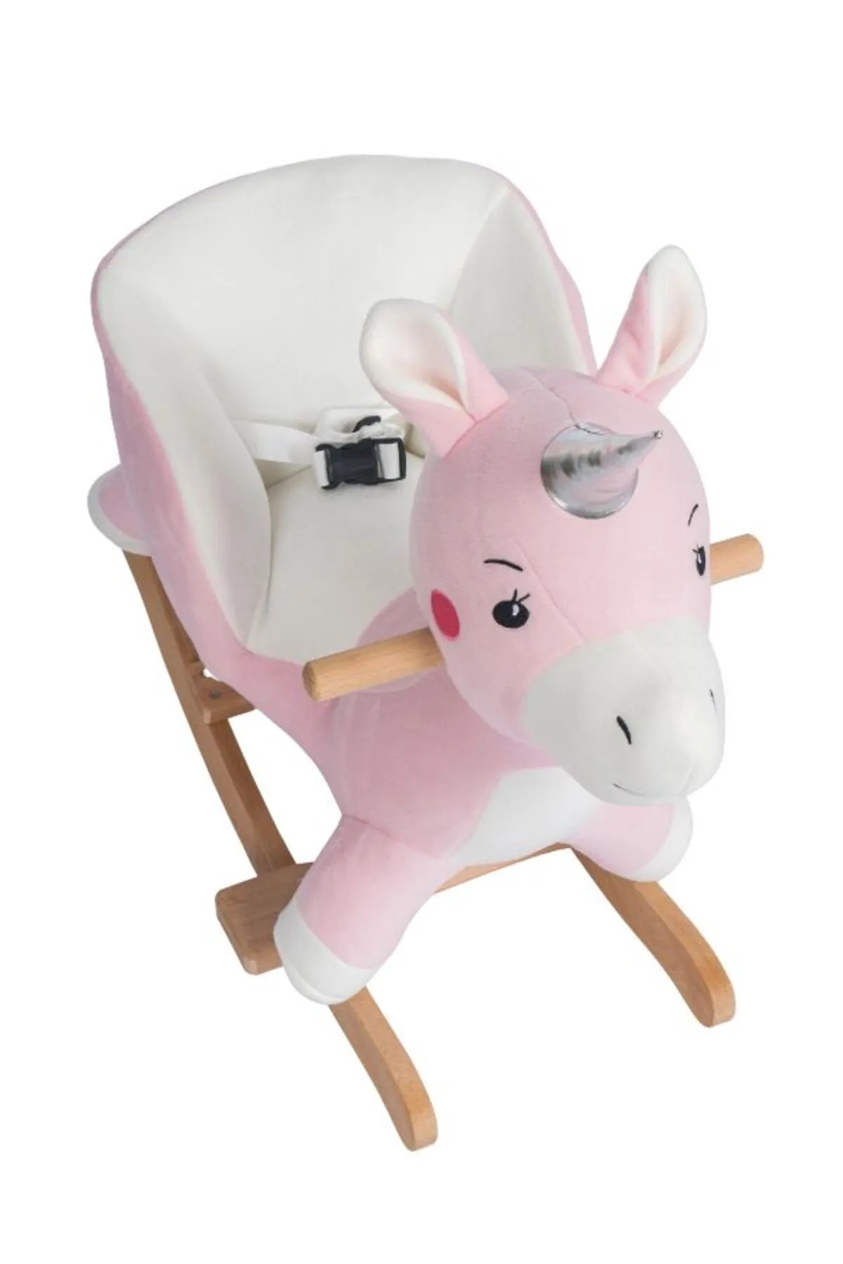 VaVbaby%20Sallanan%20At%20Ahşap%20Peluş%20Yumuşak%20-%20Unicorn%20Fuşya