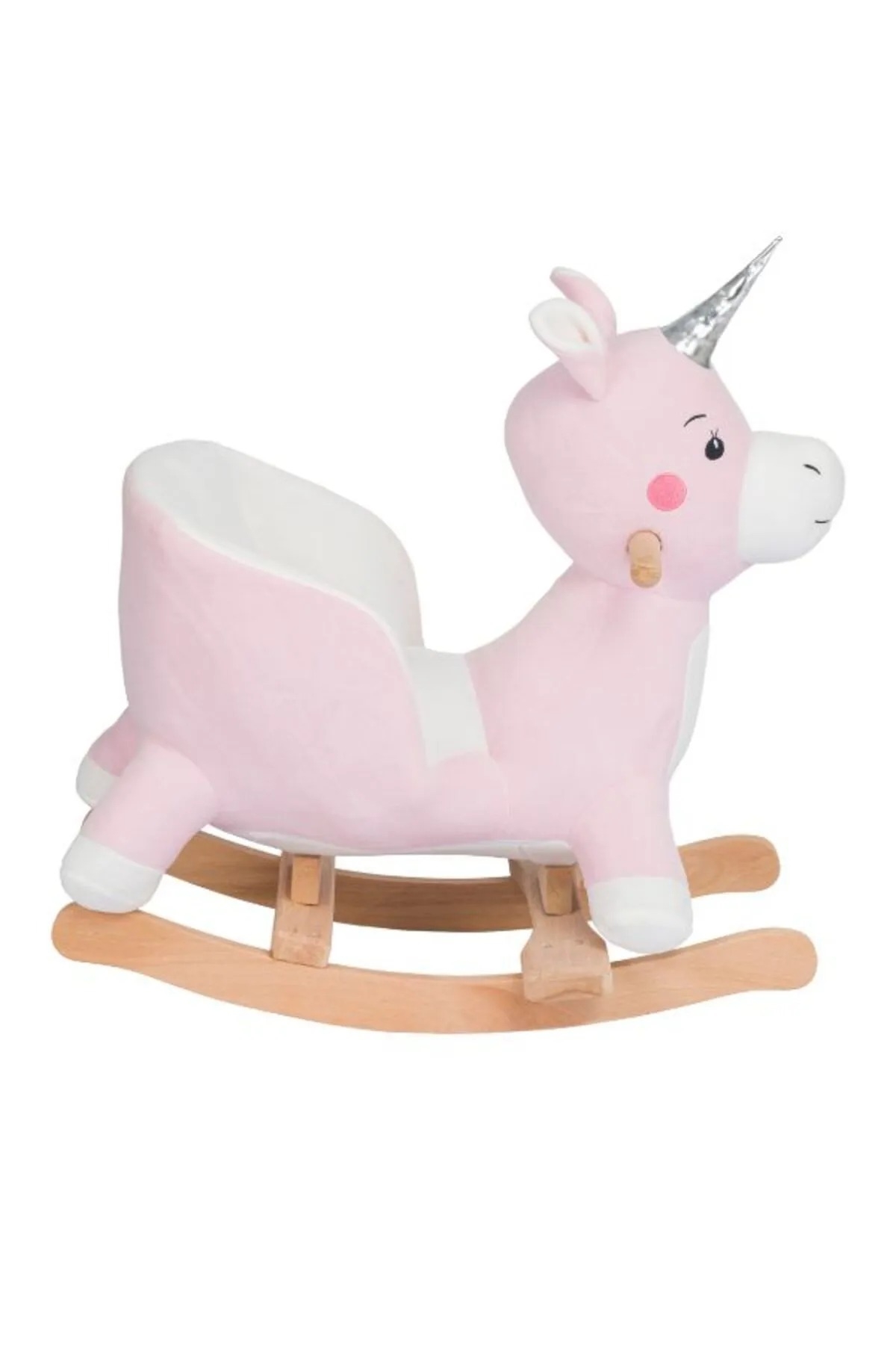 VaVbaby%20Sallanan%20At%20Ahşap%20Peluş%20Yumuşak%20-%20Unicorn%20Fuşya