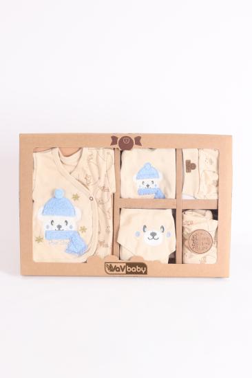  VavBaby Organik Hastane Çıkışı 8’li Polar Bear Mavi