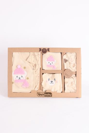 VaVBaby Organik Hastane Çıkışı 8’li Polar Bear Pembe