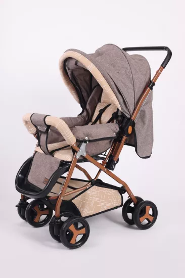 Dual Comfort Line Çift Yönlü Bebek Arabası Bej-Gold