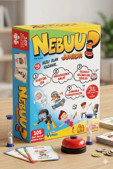 Nebuu Junior Yasaklı Kelime Anlatma Oyunu - 105 Kartlı Eğitici Aile