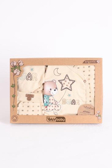 VaVBaby Organik Hastane Çıkışı 5’li Star Bear Turkuaz