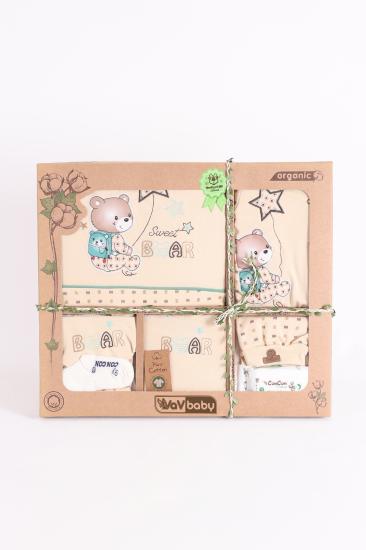 VaVBaby Organik Hastane Çıkışı 10’lu Star Bear Turkuaz