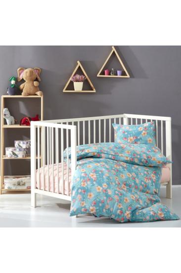 VaVbaby Bebek Nevresim Takımı Çiçekler Desenli