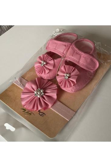 Vavbaby Bandanalı Pembe Kurdeleli Ayakkabı