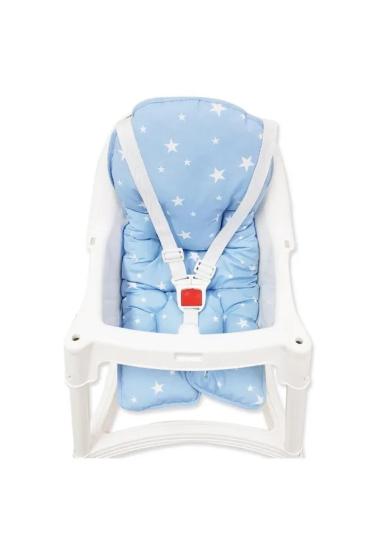 SeviBebe Mama Sandalyesi Minderi  Mavi Yıldız