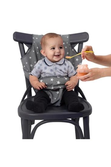 Sevi Bebe Kumaş Mama Sandalyesi Gri Yıldız