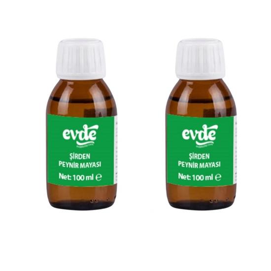 Evde Şirden Peynir Mayası  100 ml (2 adet) Helal Belgeli