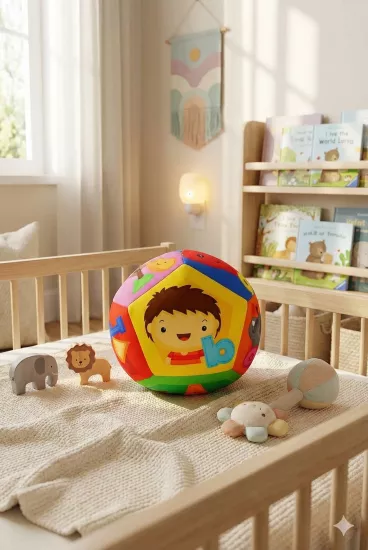 İlk Öğrenme ve Gelişim Küresi Çıngıraklı Top Erkek