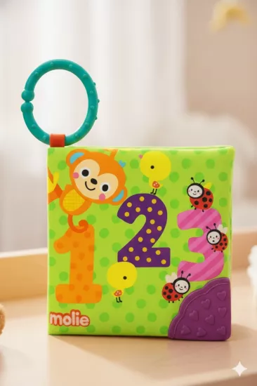  Diş Kaşıyıcılı ve Askılı İlk Aktivite Kitabım Hışırtılı Kitap - Sevimli Sayılar